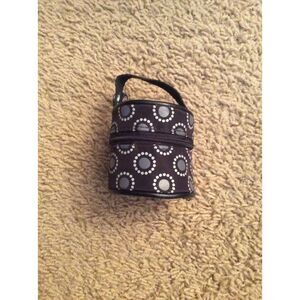 Babies R Us Newborn Baby Black Gray Pacifier Case Binky Zipped Storage B13